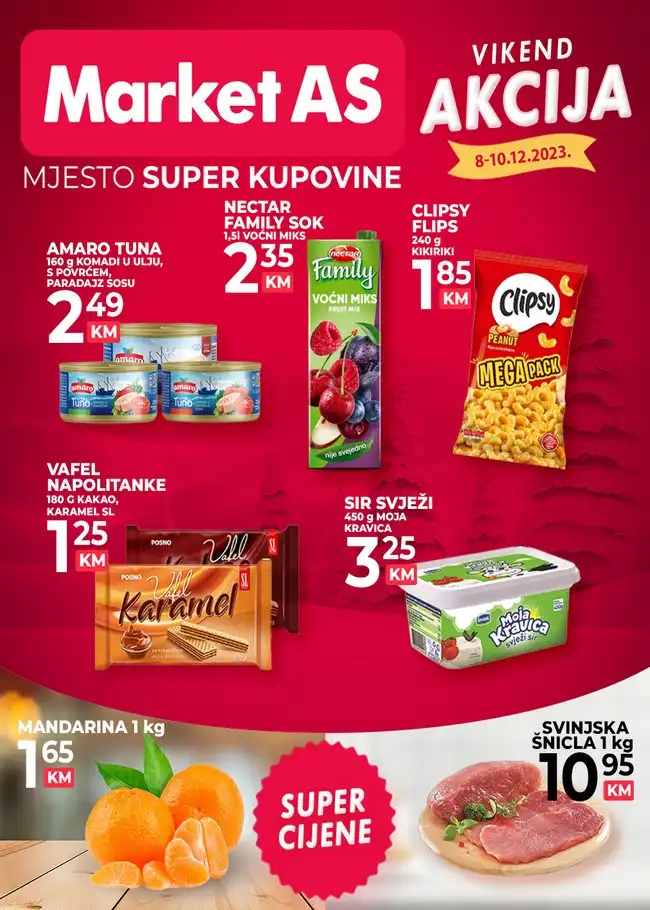 Market AS: Vikend akcija od 08. do 10.12.2023.