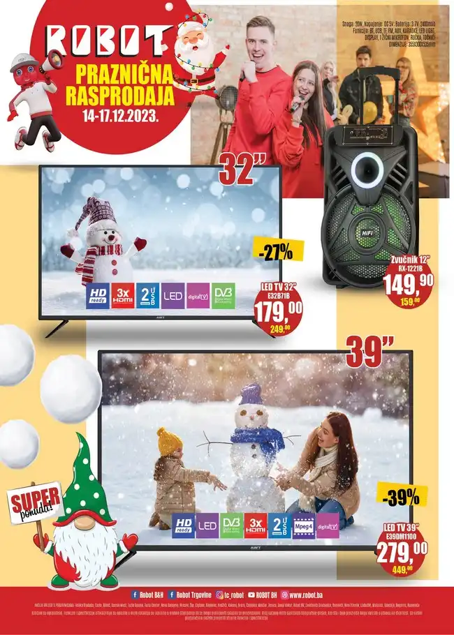 Robot: Praznična rasprodaja od 14. do 17.12.2023.