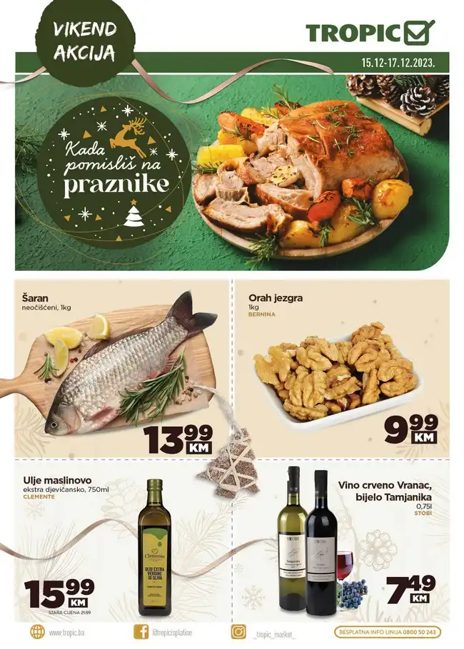 Tropic: Vikend akcija od 15. do 17.12.2023.