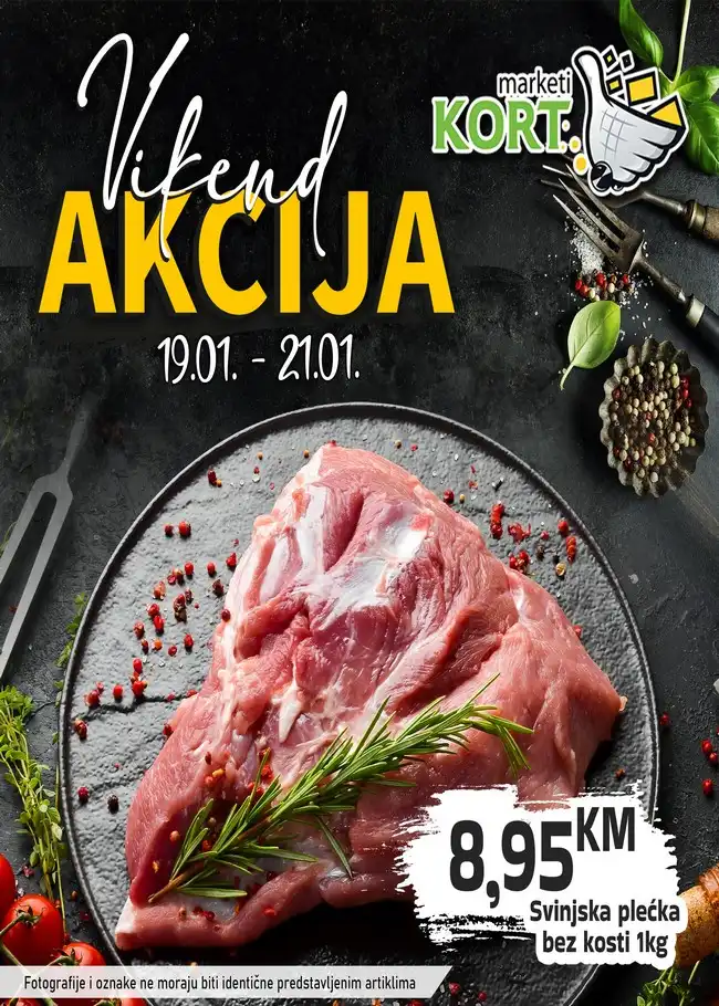 Kort marketi Vikend akcija od 19. do 21.01.2024 (1) Kort marketi: Vikend akcija od 19. do 21.01.2024.