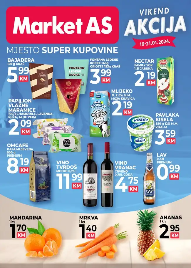 Market AS: Vikend akcija od 19. do 21.01.2024.