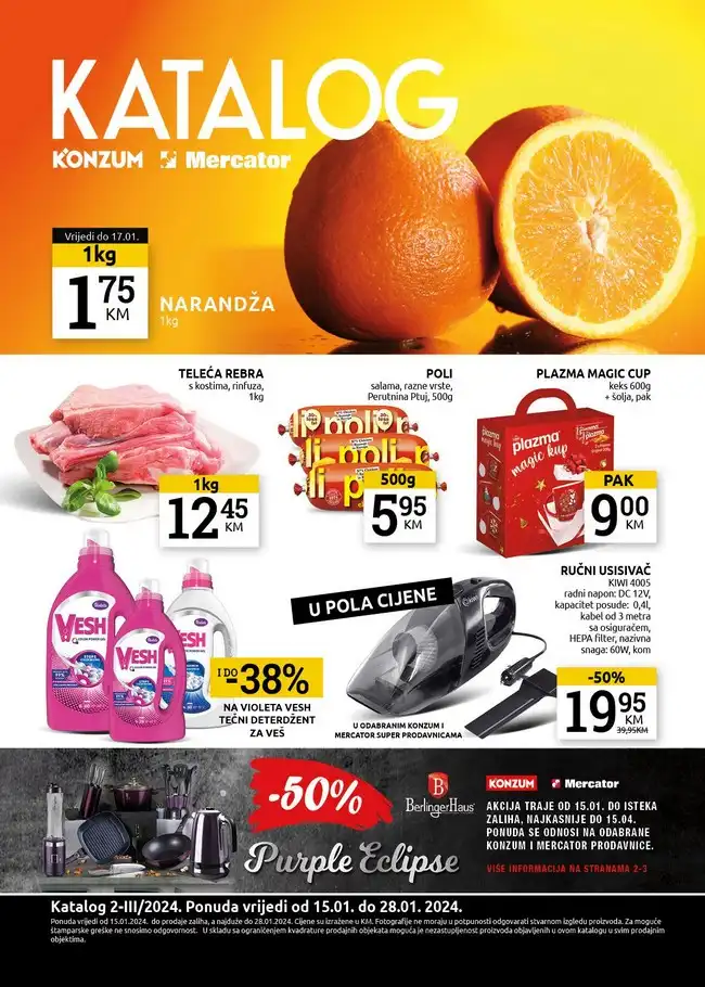 Mercator: Akcijski katalog od 15. do 28.1.2024.