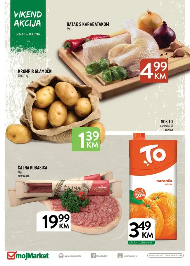 Moj Market: Vikend akcija od 26. do 28.01.2024.