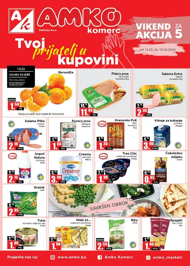Amko komerc: Vikend akcija od 15. do 19.02.2024.