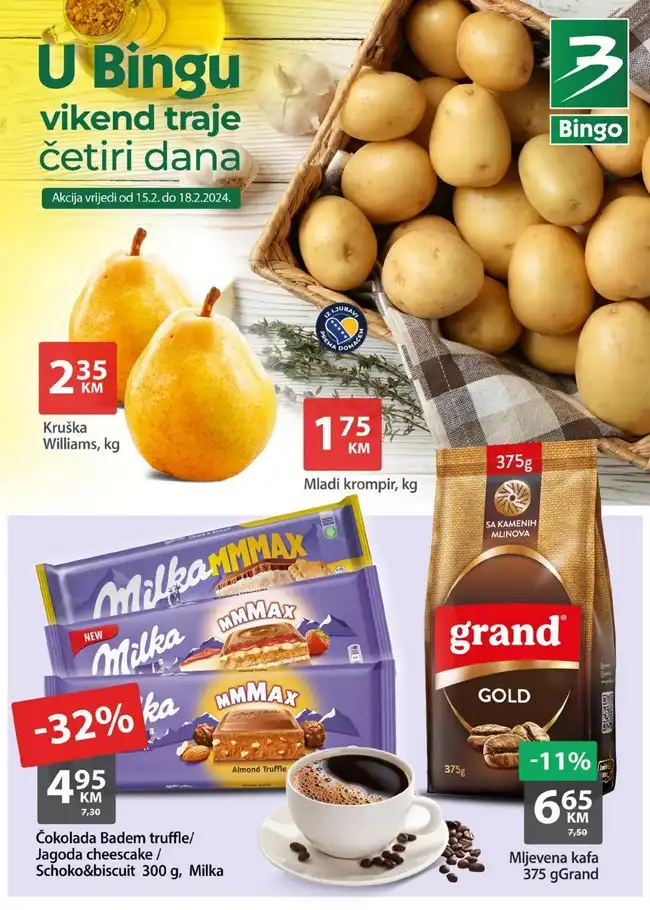 Bingo: Vikend akcija za FBiH od 15. do 18.02.2024.