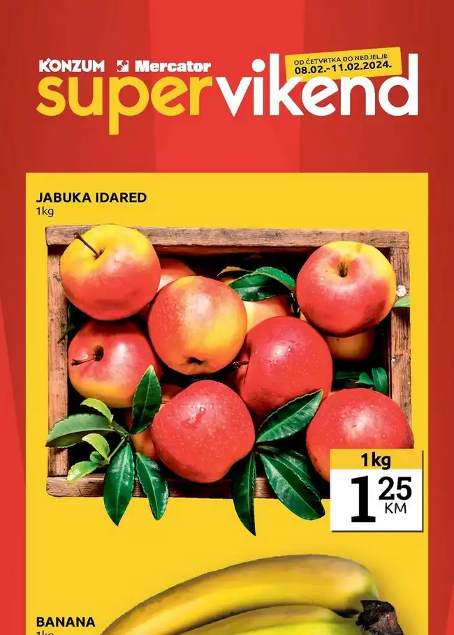 Konzum / Mercator: Super vikend akcija od 08. do 11.02.2024.