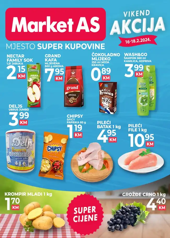 Market AS Vikend akcija od 16. do 18.02.2024. Market AS: Vikend akcija od 16. do 18.02.2024.