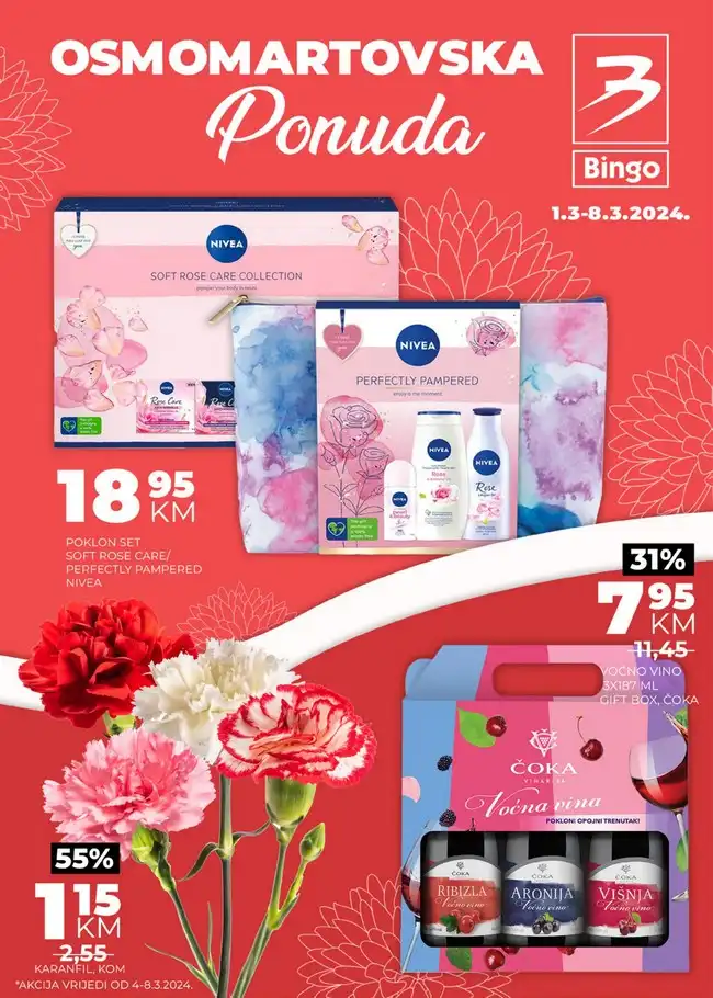Bingo: Osmomartovska ponuda od 01.03. do 08.03.2024.