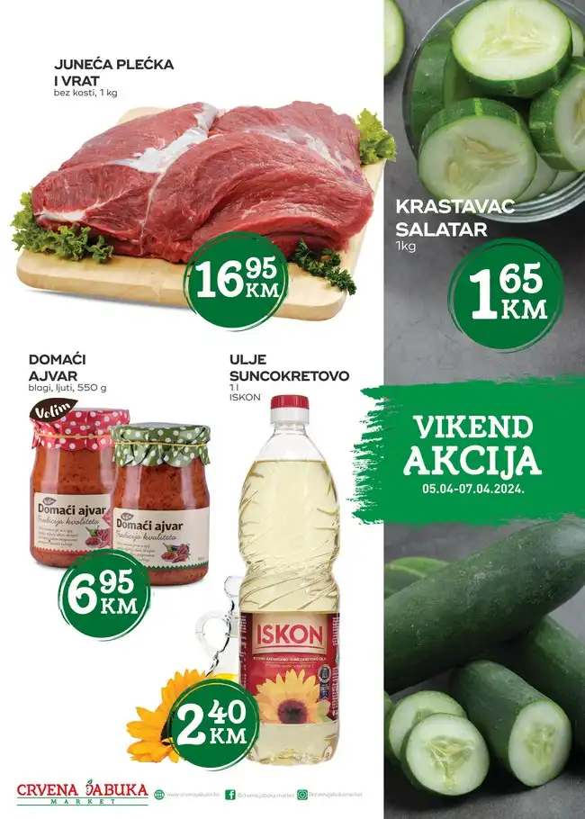 Crvena jabuka Vikend akcija od 05. do 07.04.2024.-1 Crvena jabuka: Vikend akcija od 05. do 07.04.2024.