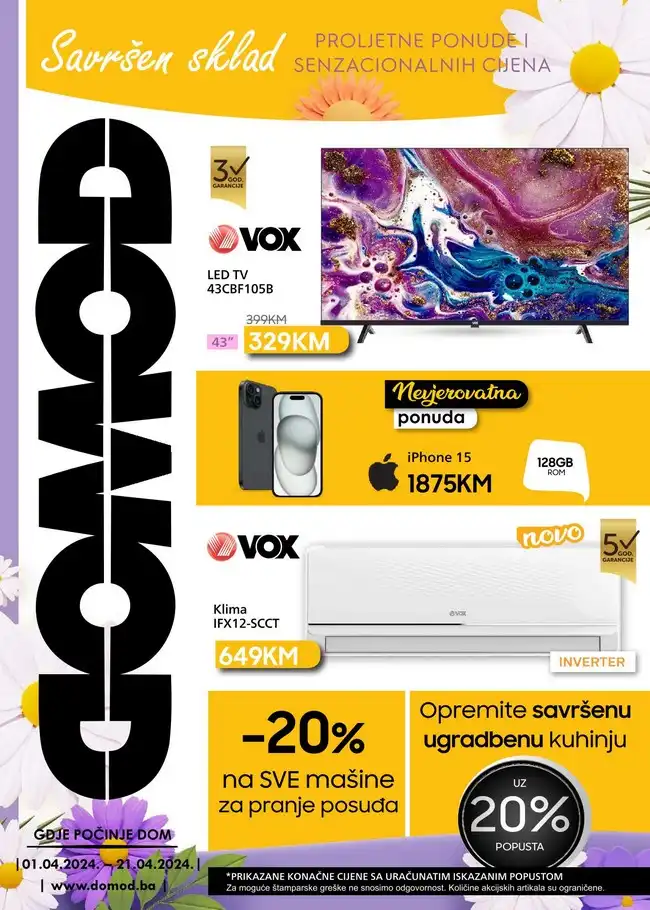 Domod: Akcijski katalog od 01. do 21.04.2024.