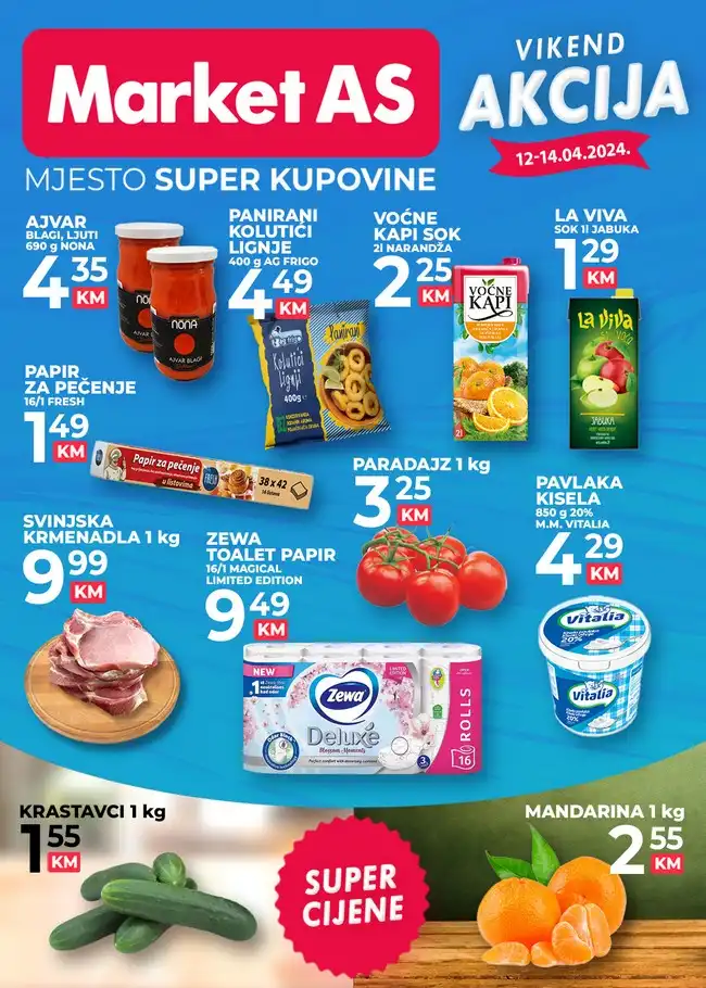 Market AS: Vikend akcija od 12. do 14.04.2024.
