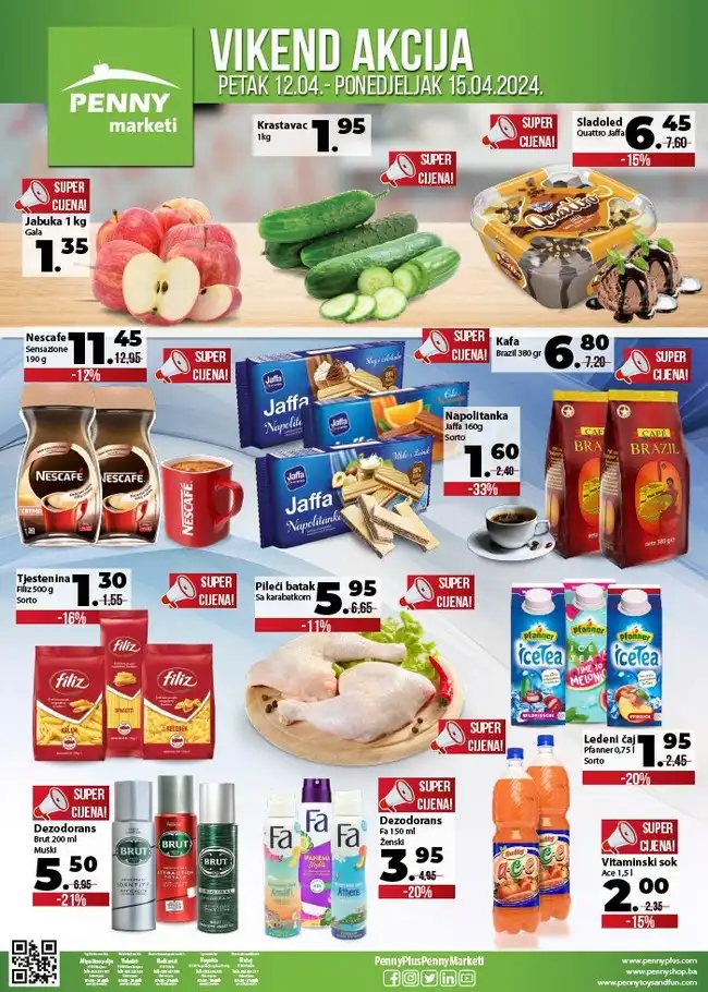 Penny marketi: Vikend akcija od 12. do 15.04.2024.