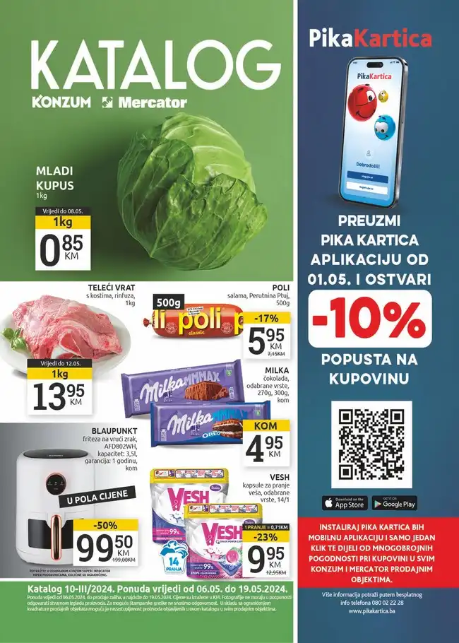 Konzum / Mercator: Akcijski katalog od 06. do 19.05.2024.