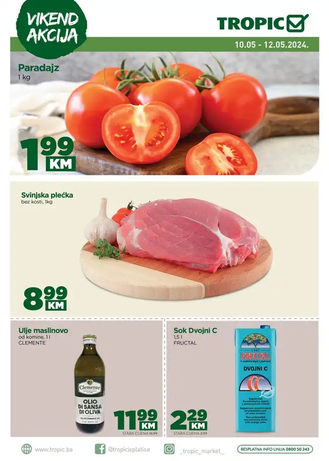 Tropic: Vikend akcija 10. do 12.05.2024.