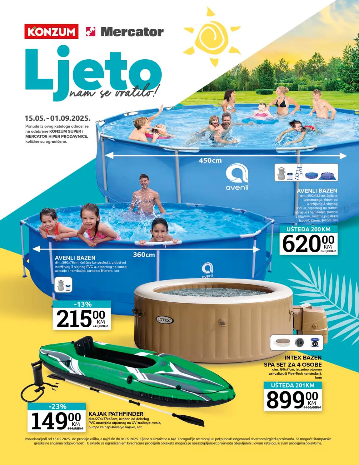 Konzum i Mercator: Ljeto nam se vratilo od 15.05 do Konzum i Mercator: Ljeto nam se vratilo od 15.05 do 01.09.2025