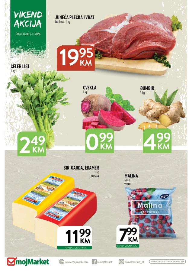 Moj Market: Vikend akcija (od 31.10. do 02.11.2025)