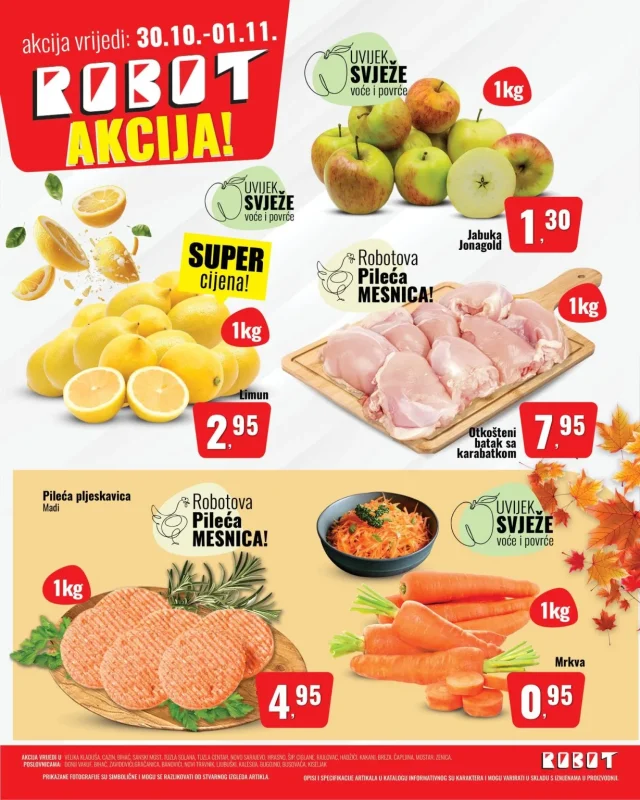 Robot: Vikend akcija (od 30.10. do 01.11.2025)