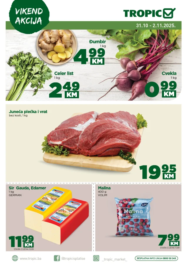 Tropic: Vikend akcija (od 31.10. do 02.11.2025)