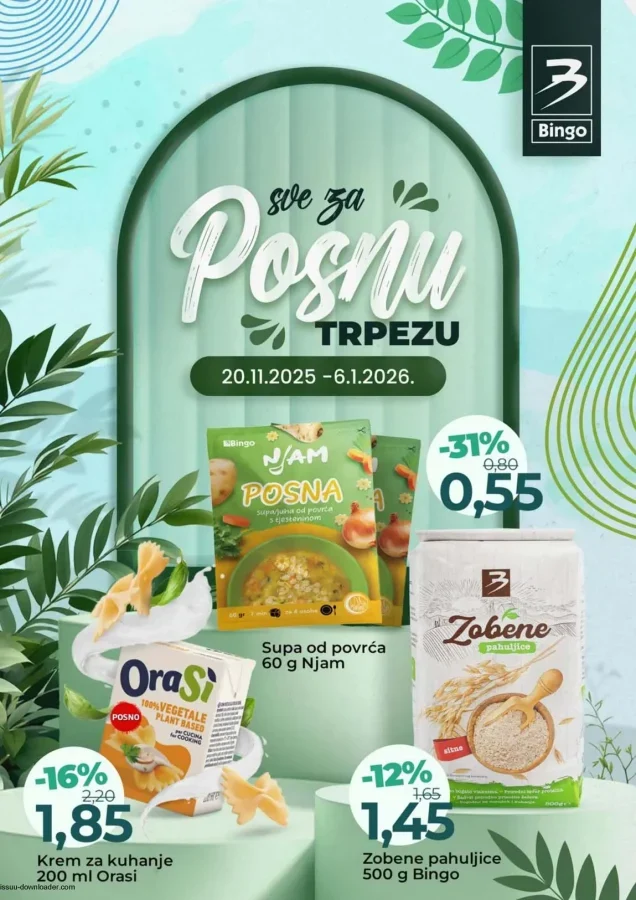 Bingo: Sve za posnu trpezu (od 20.11. do 06.01.2026) - Slika 1 Bingo: Sve za posnu trpezu (od 20.11. do 06.01.2026)