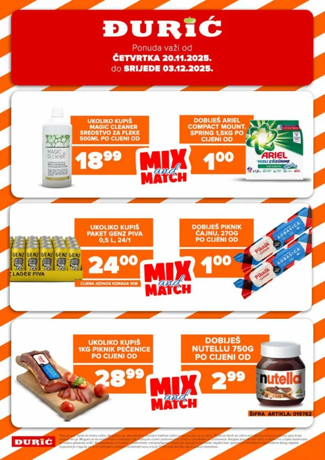 Đurić: Akcijski katalog (od 20.11. do 03.12.2025)