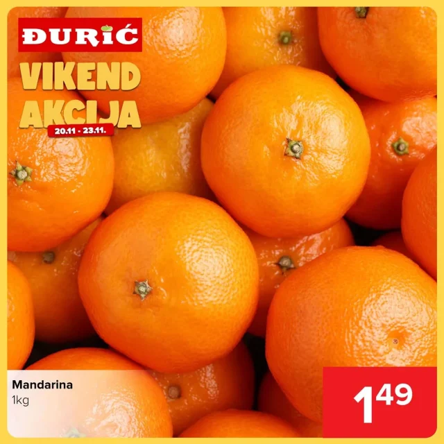 Đurić: Vikend akcija (od 20.11. do 23.11.2025)