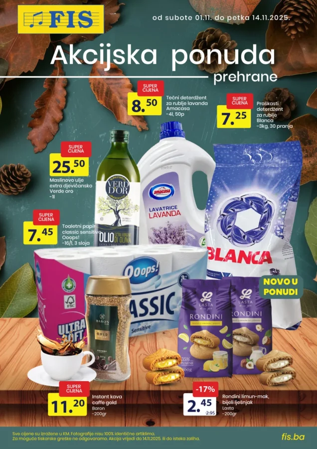 FIS: Akcijski katalog prehrane (od 01.11. do 14.11.2025)