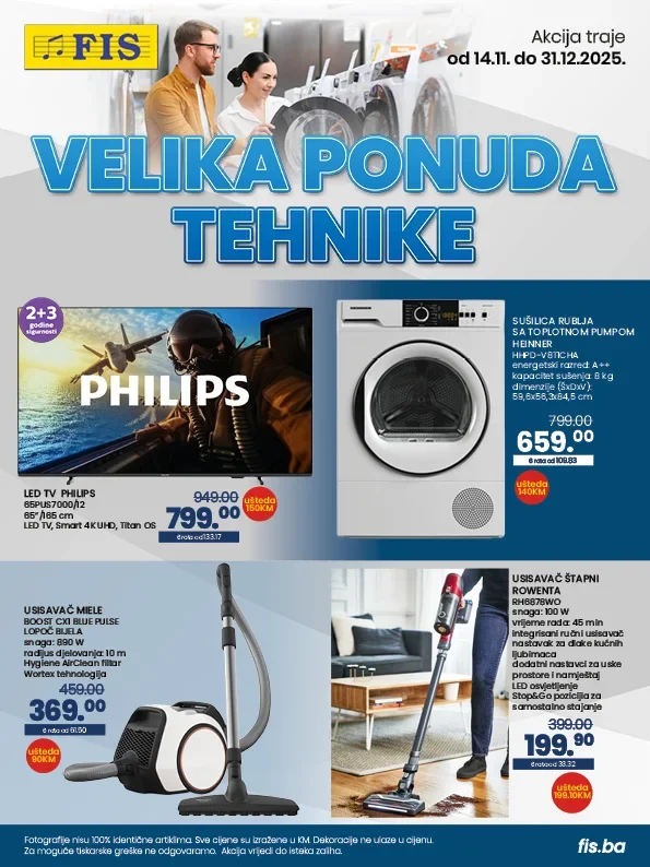 FIS: Velika ponuda tehnike (od 14.11. do 31.12.2025)