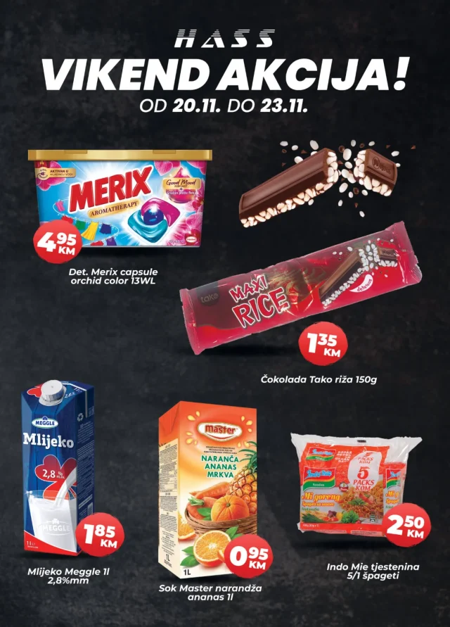 Hass komerc: Vikend akcija (od 20.11. do 22.11.2025)
