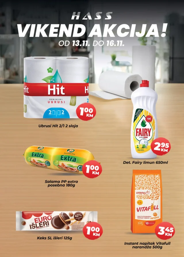 Hass: Vikend akcija (od 13.11. do 16.11.2025)