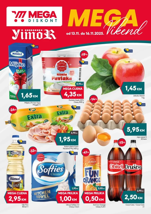 Mega diskont: Vikend akcija (od 13.11. do 16.11.2025)
