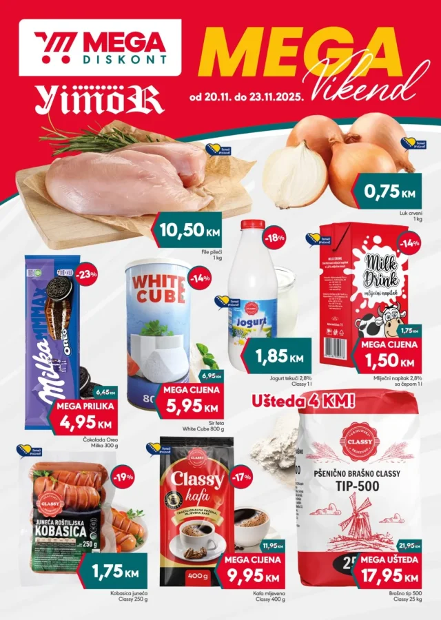 Mega diskont: Vikend akcija (od 20.11. do 23.11.2025)