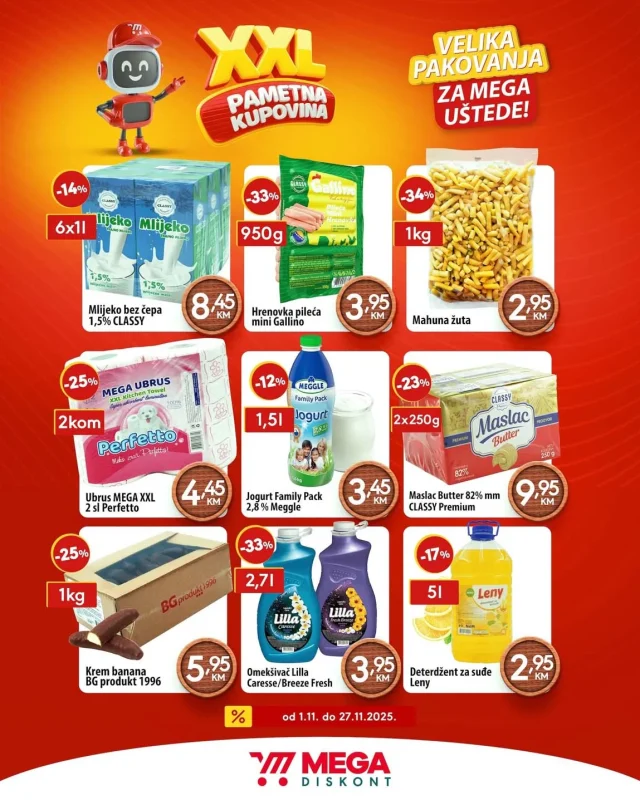 Mega diskont: XXL pametna kupovina (od 01.11. do 27.11.2025)