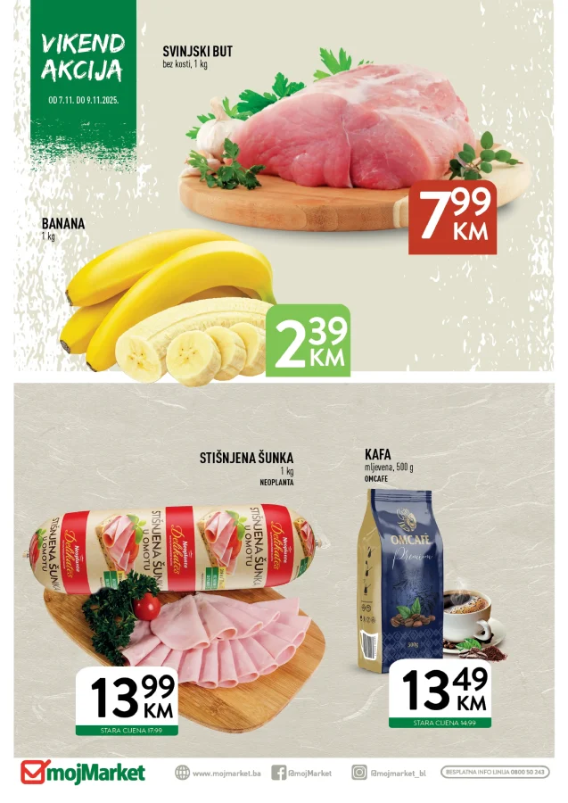 Moj Market: Vikend akcija (od 07.11. do 09.11.2025)