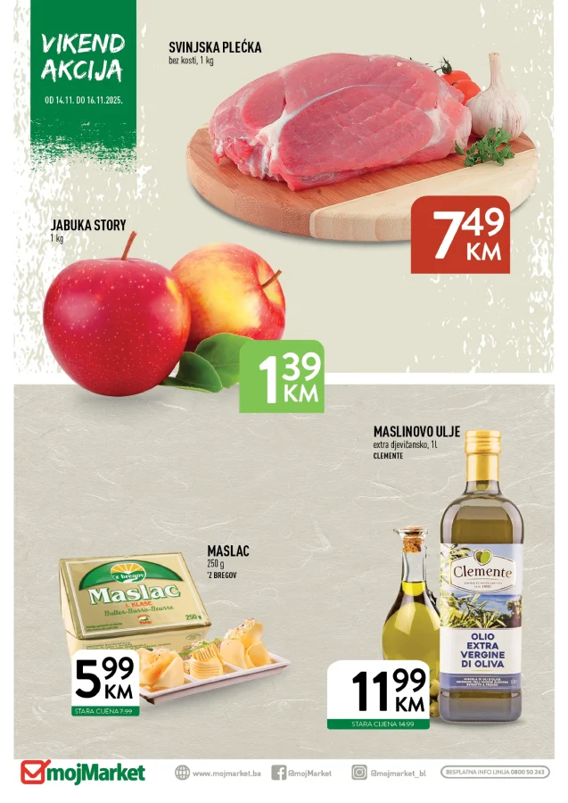 Moj Market: Vikend akcija (od 14.11. do 16.11.2025)