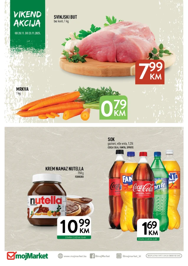 Moj Market: Vikend akcija (od 20.11. do 23.11.2025)