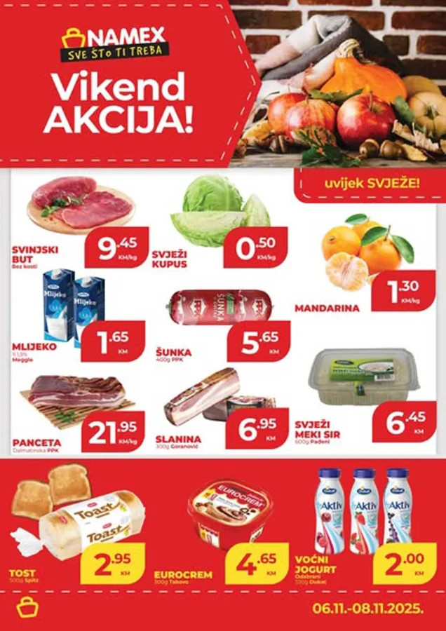 Namex: Vikend akcija (od 06.11. do 08.11.2025)