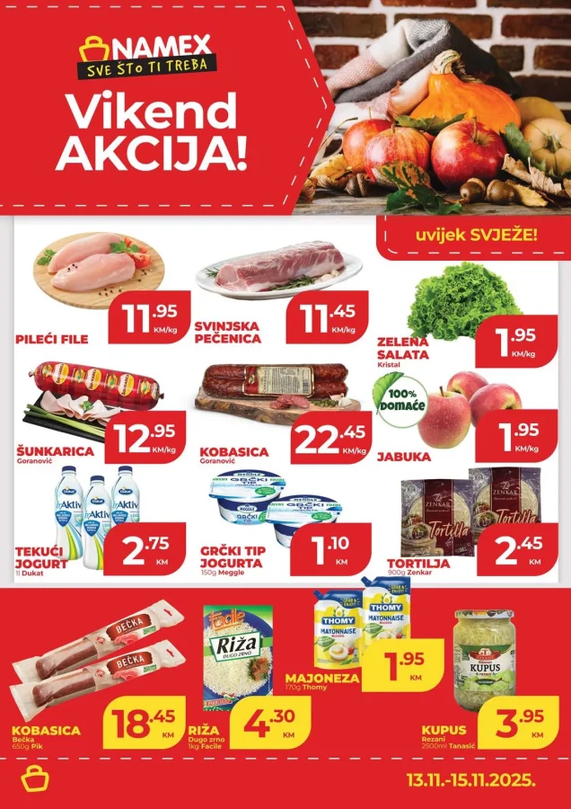 Namex: Vikend akcija (od 13.11. do 15.11.2025)