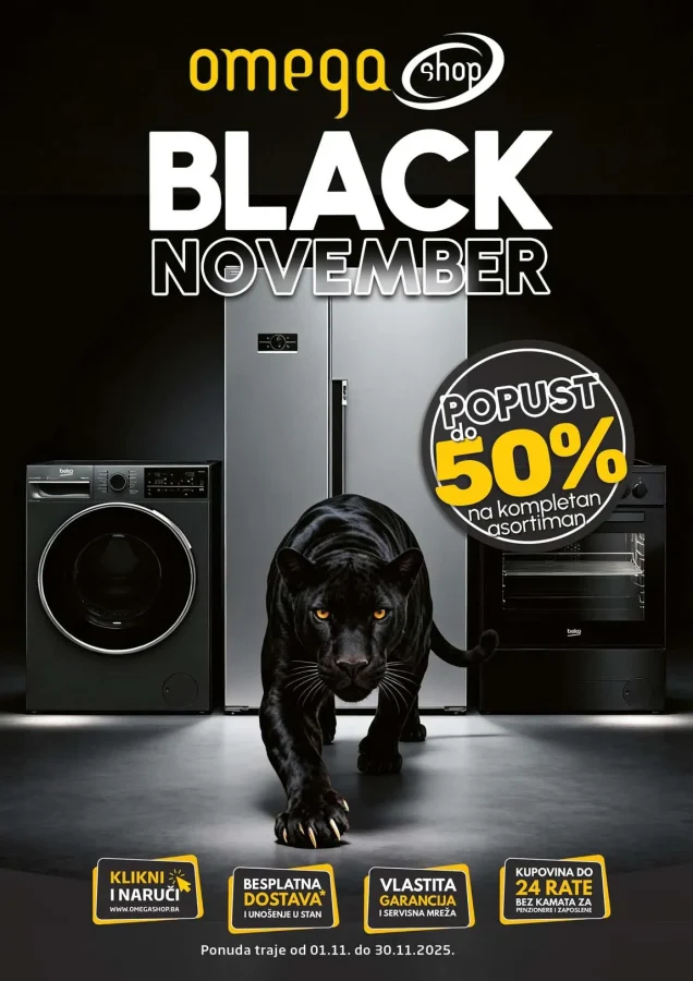 Omega Shop: Black november (od 01.11. do 30.11.2025)