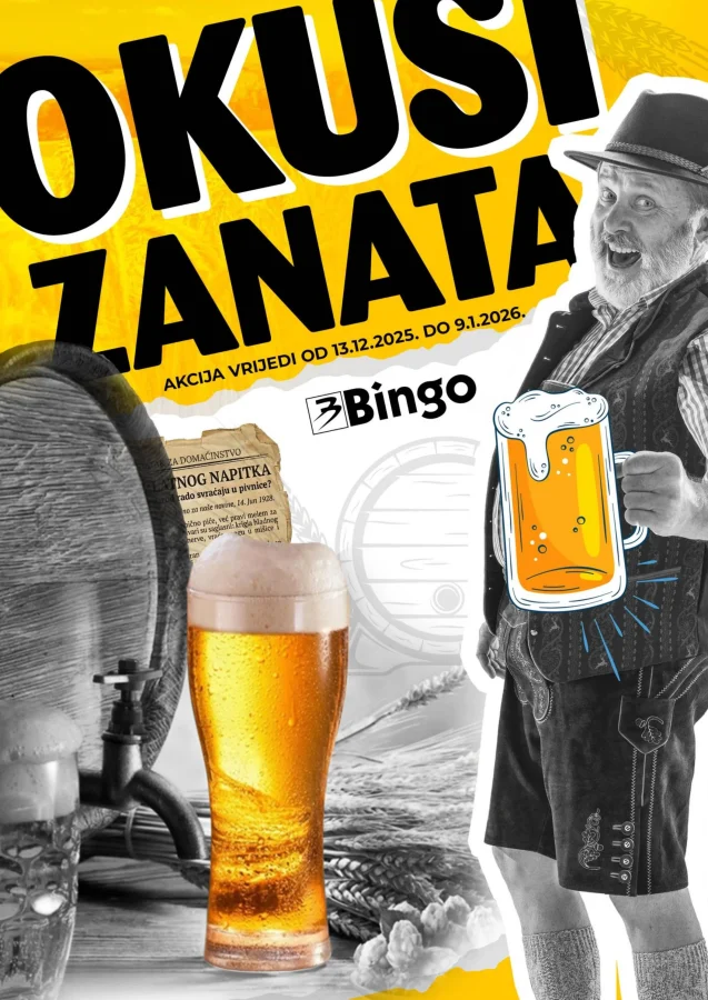 Bingo: Okusi zanata (od 13.12. do 09.01.2026)