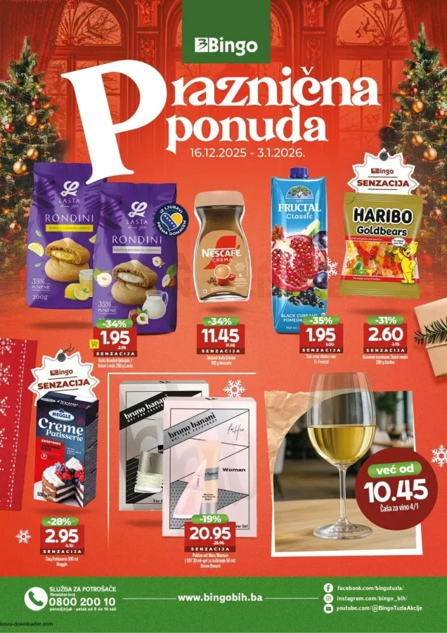 Bingo: Praznična ponuda (od 16.12. do 03.01.2026)