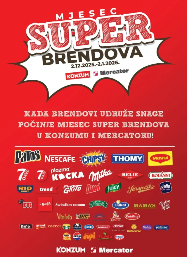 Konzum i Mercator: Mjesec super brendova