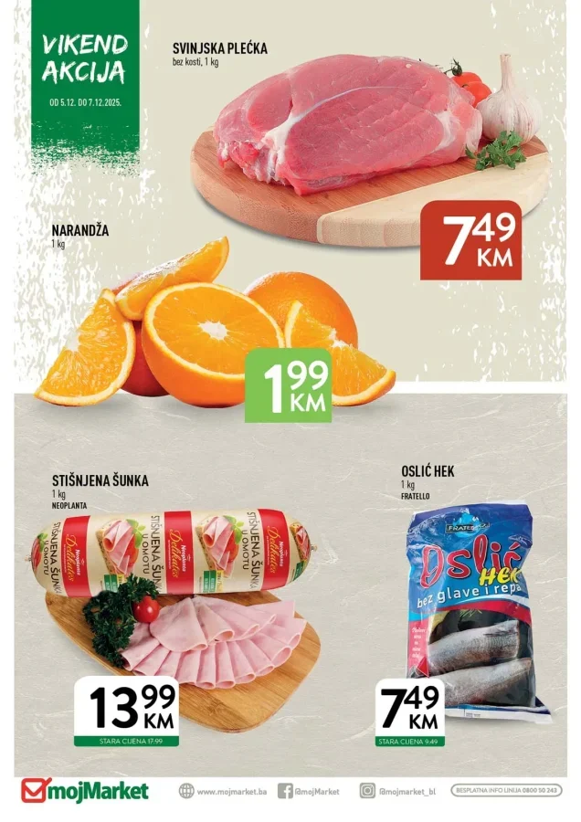 Moj Market: Vikend akcija (od 05.12. do 07.12.2025)