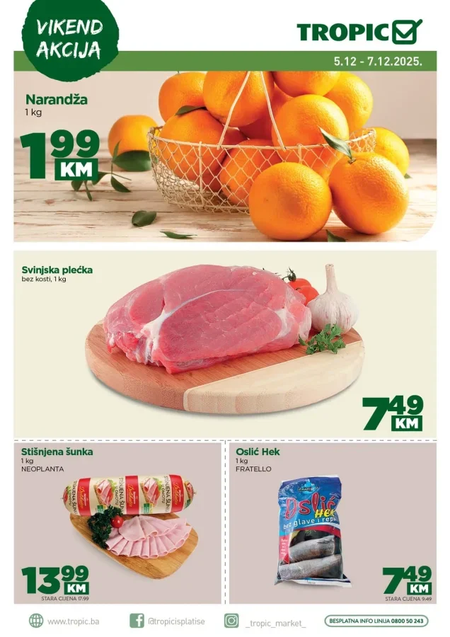 Tropic: Vikend akcija (od 05.12. do 07.12.2025)