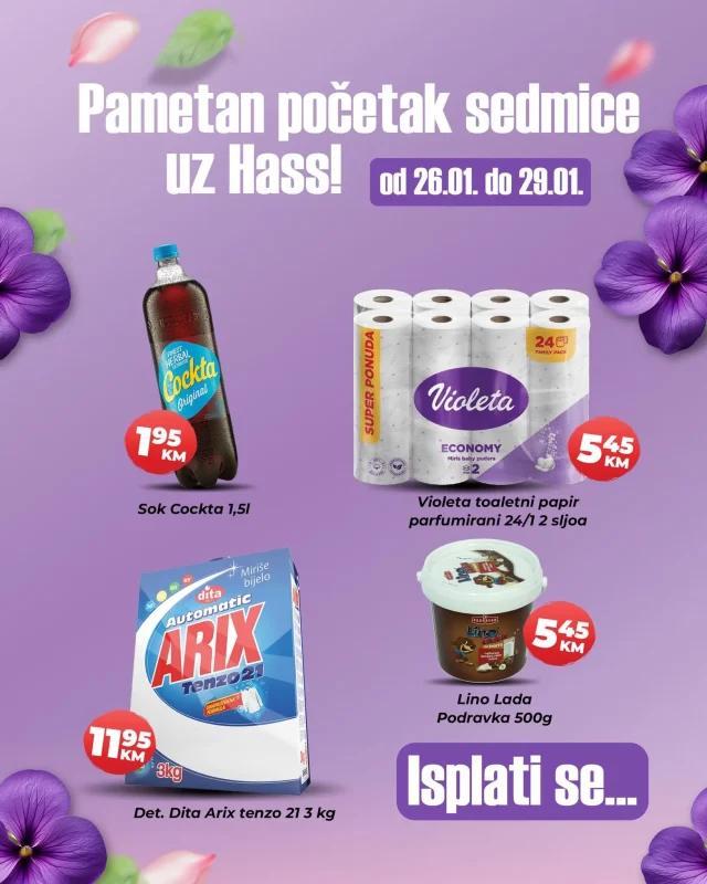 Hass komerc: Pametan početak sedmice