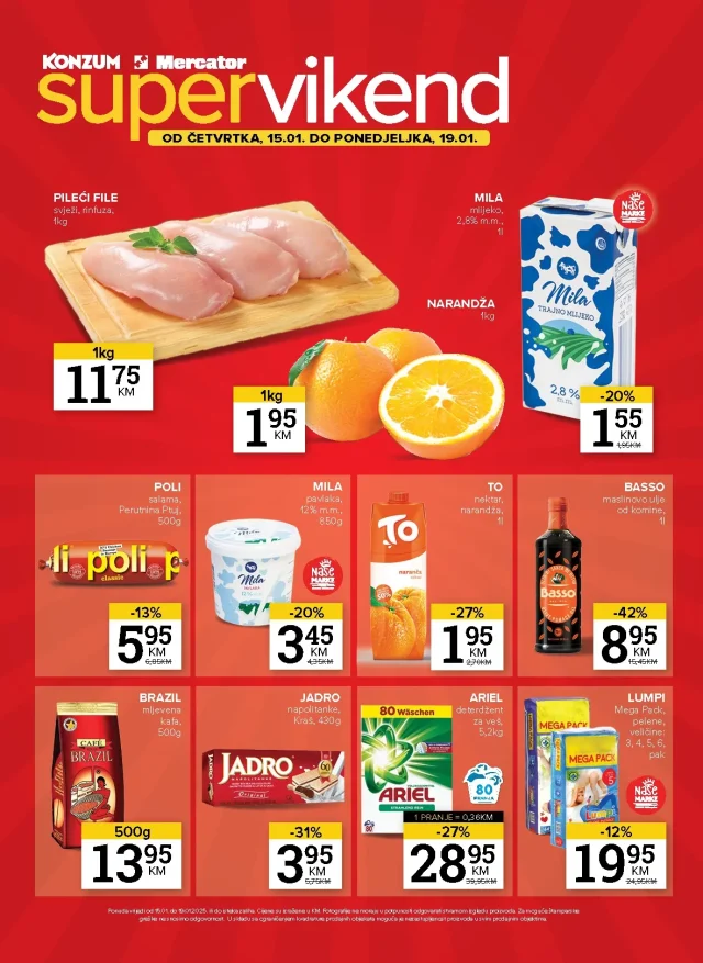 Konzum i Mercator: Super vikend