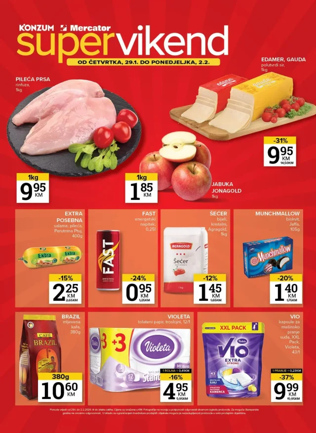 Konzum i Mercator: Super vikend