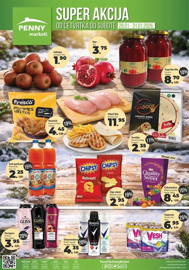 Penny marketi: Super akcija (od 29.01. do 31.01.2026)