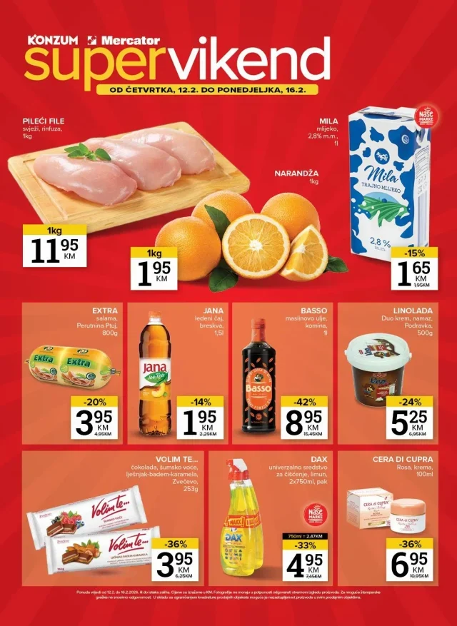 Konzum i Mercator: Super vikend