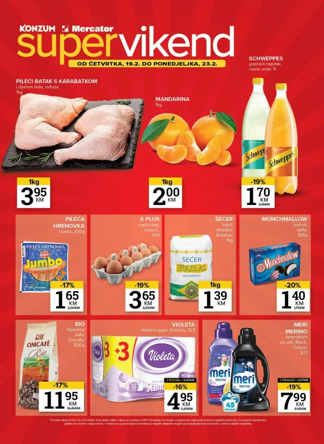 Konzum i Mercator: Super vikend