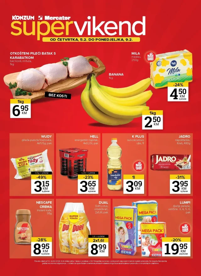 Konzum i Mercator: Super vikend